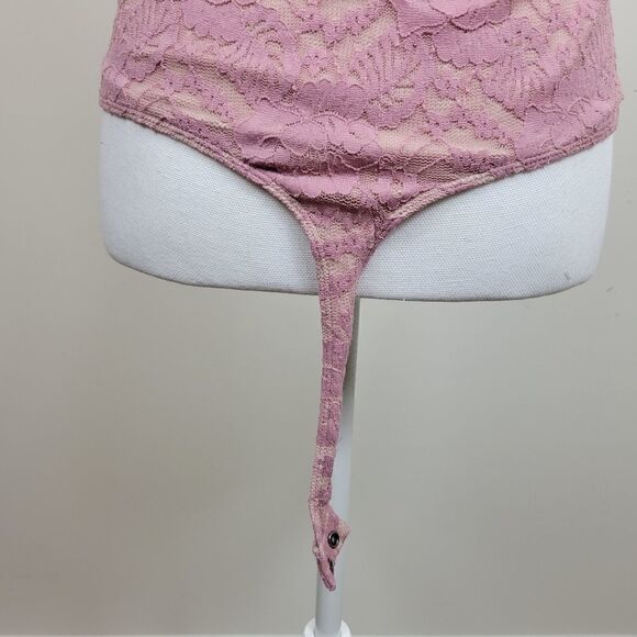 Express Lace Bodysuit. Pink M#011 - Picture 10 of 13